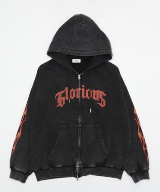 WEGO 【ユニセックス着用ITEM/MLサイズ展開】パウダーブリーチグラフィックZIPパーカー 柄1