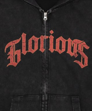 WEGO 【ユニセックス着用ITEM/MLサイズ展開】パウダーブリーチグラフィックZIPパーカー 柄1