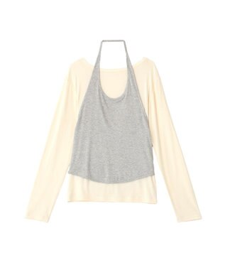CRAFT STANDARD BOUTIQUE 2点セット/ホルターネック+ロンTee Ivory