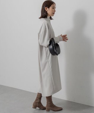 組曲 S ウーステッドライク ワンピース ライトグレー系