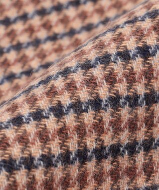 J.PRESS MEN リバーシブル カシミヤマフラー チェック×ストライプ ベージュ系4