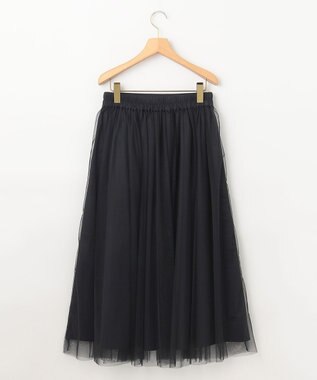 組曲 L 【WEB限定・2SET】シャイニーラメニット×チュールスカート ローズ系