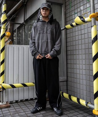 WEGO バレルレッグスウェットパンツ ブラック