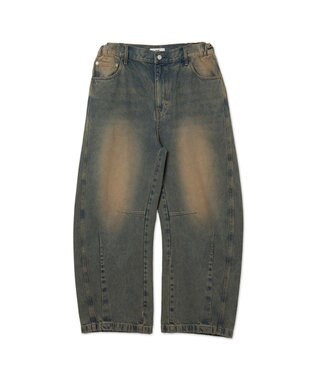 WEGO イージーバレルレッグデニムパンツ2 デニム淡加工色