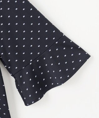 ANY SIS 【接触冷感・吸水速乾・UVケア】エアリードレープスムース 七分袖 ブラウス ネイビー系