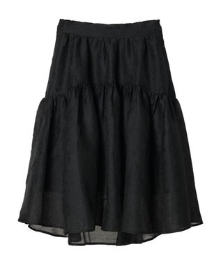 Green Parks ジャガードボリュームスカート Black