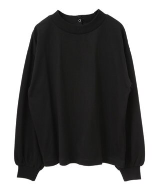 CRAFT STANDARD BOUTIQUE モックネックリングドット長袖プルオーバー Black