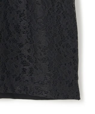 ICB 【洗える】レースコンビジャージー プルオーバー ブラック系