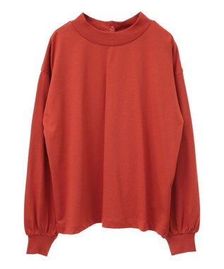 CRAFT STANDARD BOUTIQUE モックネックリングドット長袖プルオーバー Orange