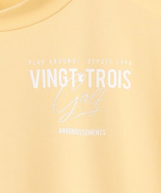 23区GOLF 【WOMEN】フレンチスリーブストレッチモックネック ライトイエロー系