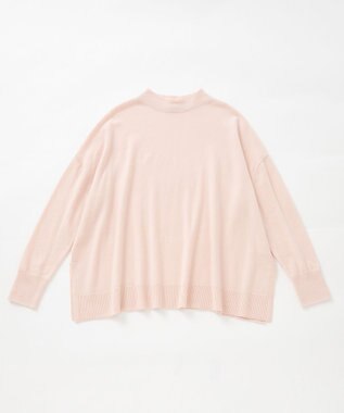 23区 【洗える】セミウーステッドウール モックネック ニット ピンク系