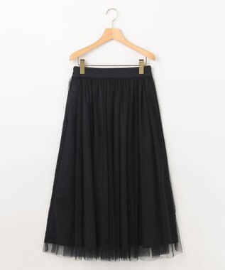 組曲 【WEB限定・2SET】シャイニーラメニット×チュールスカート ローズ系