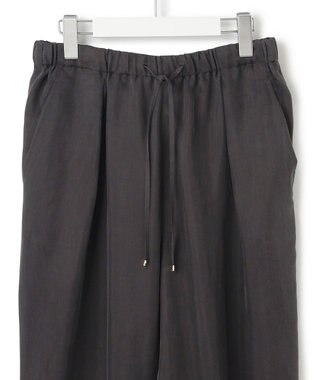 23区 【接触冷感/洗える】フィブリルツイル シャーリング パンツ ダークブラウン系