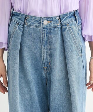 Green Parks タックワイドデニムパンツ Medium Indigo