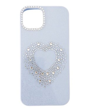 WEGO ハートビジューラメiphoneケース（ブルー）