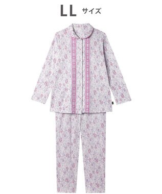 WACOAL パジャマ 長袖 長ズボン 綿100%(本体) 天竺素材 ミントン レディース NDX560 /ワコール