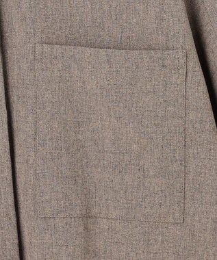 uncrave ウォッシャブルウールライクツイル ドルマンシャツ シャンブレーチャコール