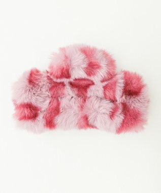 WEGO Lファーレオパードスクエアバンス ピンク