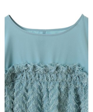 Green Parks フェザージャガードドッキングブラウス Mint