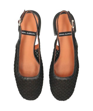 INTER-CHAUSSURES 【ANGEL ALARCON】ラウンドトウメッシュバックバンド ブラックコンビ