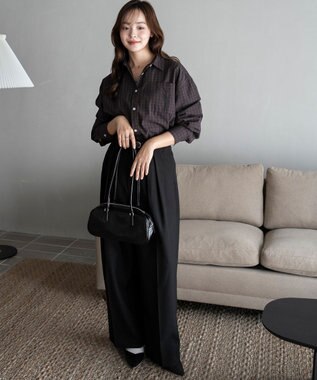 WEGO 【25年秋新色登場★】U.S. POLO ASSN.別注ロングスリーブシャツ ブラウンチェック1