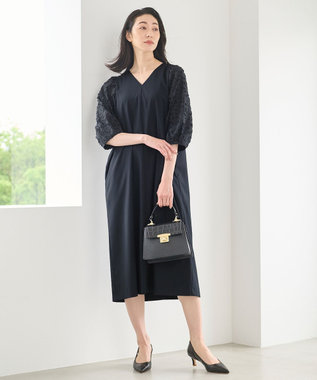 自由区 YONEZAWAレーシージャガード  ワンピース ネイビー系