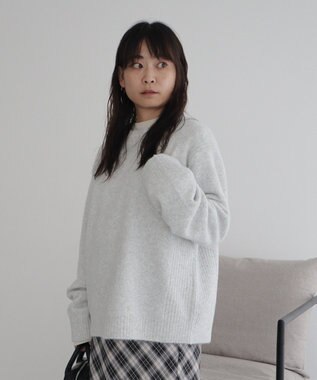 CRAFT STANDARD BOUTIQUE 起毛クルーネックニットプルオーバー Light Gray