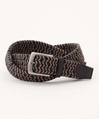 JOSEPH ABBOUD 【ストレッチ/ソフト/日本製】ウールメランジメッシュ ベルト キャメル系