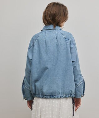 GRACE CONTINENTAL ケープ付カバーオールジャケット サックス