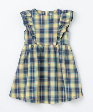 組曲 KIDS 【100㎝】チェック ワンピース イエロー系5
