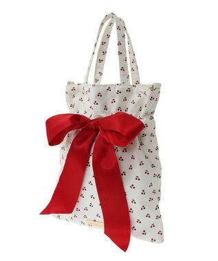 Maison de FLEUR チェリープリントミニリボン2Wayバッグ Ivory