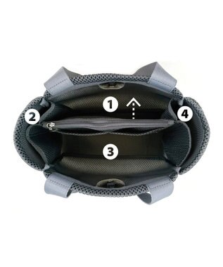 ROOTOTE 3672【仕切り+自立+肩掛け】 LT.デリ.パルーティ.ウエッファ-A 02：グレー