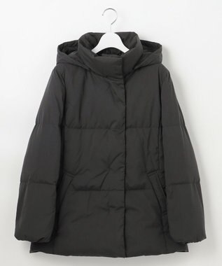 J.PRESS LADIES L 【洗える】ブラッシュドマルチポリ ショート ダウンコート ブラック系