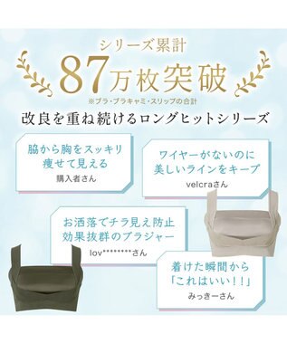 BRADELIS New York 【BRADELIS NewYork peace】楽なのにバストアップブラ24 ノンワイヤーでしっかりバストアップ 補正ブラ ブラジャー DB124103 ブラック