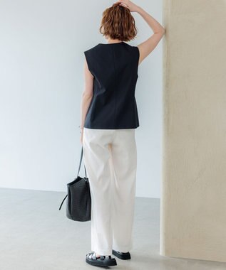 23区 S 【CLASSY.6月号掲載/洗える】リネンレーヨンストレッチ ワイドパンツ ホワイト系