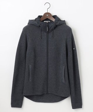 JOSEPH ABBOUD MOUNTAIN 【UNISEX】リサイクルウールポリ ニットパーカー グレー系