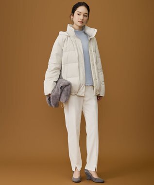 自由区 L 【17号サイズまで展開・SHIHOさん着用】ジョーゼットニット パンツ オフ