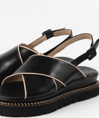 BONTRE 【LucaGrossi/ルカグロッシ】厚底クロスベルトサンダル/H300S-US ブラック