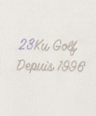 23区GOLF 【WOMEN】【洗える】トロンプルイユ ニット アイボリー系