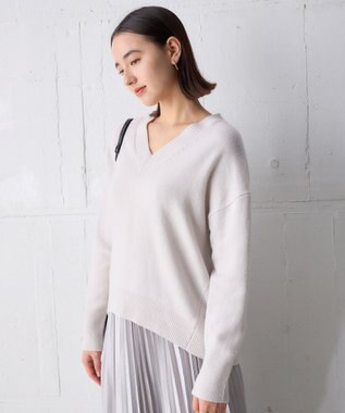 洗える】ウールカシミヤ Vネックニット / UNFILO | ファッション