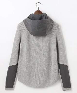 JOSEPH ABBOUD MOUNTAIN 【UNISEX】リサイクルウールポリ ニットパーカー ライトグレー系