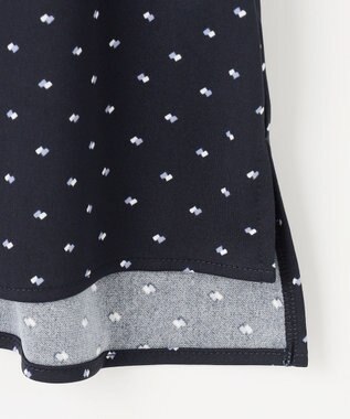 ANY SIS 【接触冷感・吸水速乾・UVケア】エアリードレープスムース 七分袖 ブラウス ネイビー系