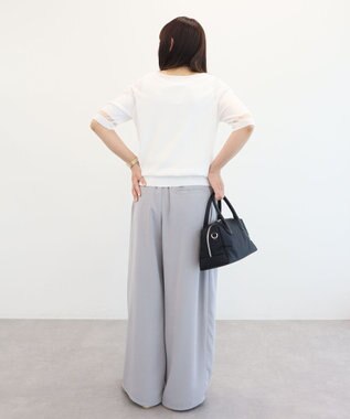 Green Parks 袖シアーニットプルオーバー Off White