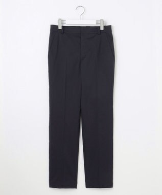 23区 【洗える/セットアップ対応】グロッシーコットンシャンブレー テーパード パンツ ネイビー系