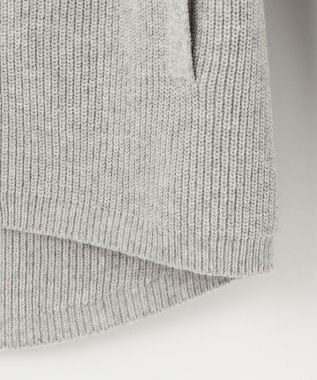 JOSEPH ABBOUD MOUNTAIN 【UNISEX】リサイクルウールポリ ニットパーカー ライトグレー系