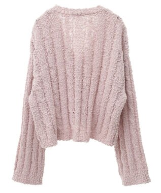 earth music&ecology ポコポコケーブルカーディガン Pink