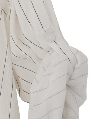 Green Parks Ｉ　ターンバック長袖レーヨンチュニック Stripe