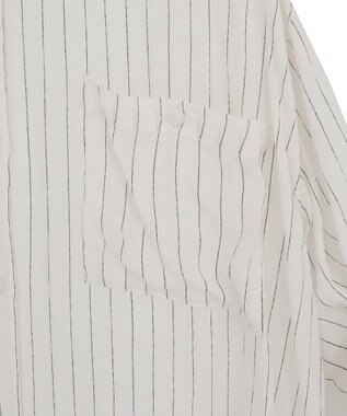 Green Parks Ｉ　ターンバック長袖レーヨンチュニック Stripe