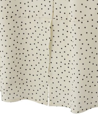 Green Parks ドットイージーケアバックスリットブラウス Dot
