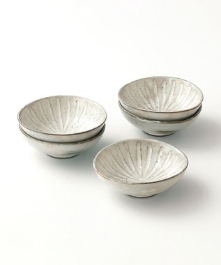 たち吉 【たち吉】粉引彫文取り鉢〈５個〉美濃焼